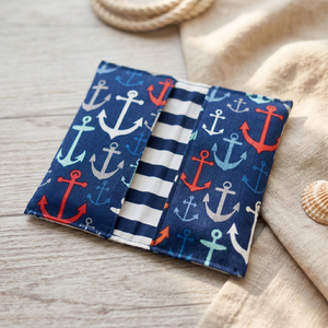 Tengerész mintás papírzsebkendő tartó, Táska & Tok, Pénztárca & Más tok, Zsebkendőtartó tok, Varrás, MESKA