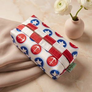 Tengerész mintás papírzsebkendő tartó, Táska & Tok, Pénztárca & Más tok, Zsebkendőtartó tok, Varrás, MESKA