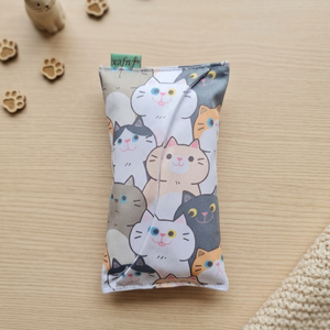 Cica mintás textil papírzsebkendő-tartó, Táska & Tok, Pénztárca & Más tok, Zsebkendőtartó tok, Varrás, MESKA