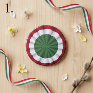 Kokárda mintás 58 mm-es kitűző, Esküvő, Kiegészítők, Kitűző, , MESKA