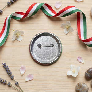Kokárda mintás 58 mm-es kitűző - esküvő - kiegészítők - kitűző - Meska.hu