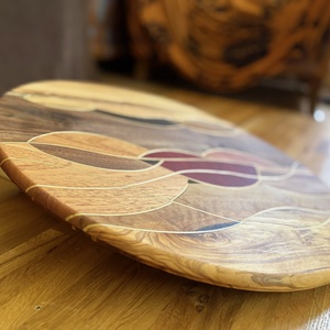Fa forgóasztal (430mm) - Lazy Susan turntable - Luigiwood - otthon & életmód - konyhafelszerelés, tálalás - sütés, főzés - edényalátét - Meska.hu