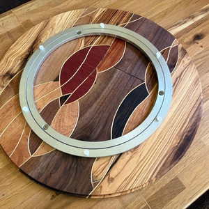 Fa forgóasztal (430mm) - Lazy Susan turntable - Luigiwood - otthon & életmód - konyhafelszerelés, tálalás - sütés, főzés - edényalátét - Meska.hu