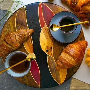 Fa forgóasztal (345mm) - Lazy Susan turntable � Luigiwood - otthon & életmód - konyhafelszerelés, tálalás - sütés, főzés - edényalátét - Meska.hu