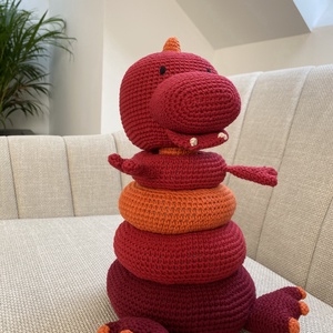 Horgolt T-Rex dinó � játékos fejlesztés, kézzel készítve - Meska.hu