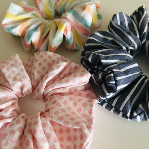 Színes scrunchie - hajgumi szett - ruha & divat - hajdísz & hajcsat - hajgumi - Meska.hu