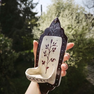 Kézműves fali gyertya népi design - téglalap  - otthon & életmód - gyertya, illat, aroma - gyertyatartó - Meska.hu