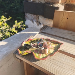 Kézműves levél ékszertartó tál  - ékszer - ékszertartó - ékszertartó tál - Meska.hu