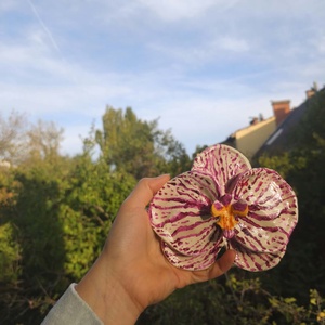 Kézműves orchidea dísz, ékszer tartó  - otthon & életmód - dekoráció - dísztárgy - Meska.hu