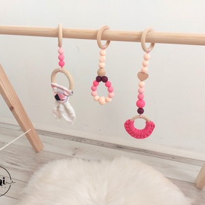 BABYGYM - Babatornáztató - Rózsaszín/bordó - Meska.hu