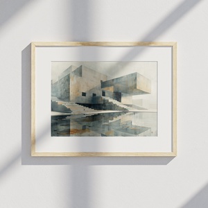 Brutalista épület, DIGITÁLIS festmény, nyomtatható - művészet - grafika & illusztráció - digitális - Meska.hu