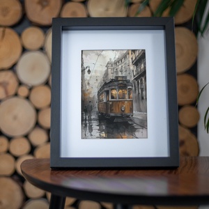 Komor villamos - digitális festményről készült nyomat - művészet - grafika & illusztráció - művészi nyomat - Meska.hu