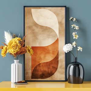 Bohém, absztrakt geometrikus alakzatok, minimalista DIGITÁLIS festmény, nyomtatható - művészet - grafika & illusztráció - digitális - Meska.hu