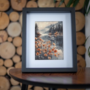 Pipacsok a Hattyú-tónál - digitális festményről készült nyomat - művészet - grafika & illusztráció - művészi nyomat - Meska.hu