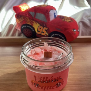 VillámMcQueen és Sally  - karácsony - karácsonyi lakásdekoráció - karácsonyi illatgyertya, mécses - Meska.hu