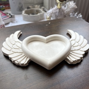 Szíves kerámia tál  - otthon & életmód - papír, írószer - pecsétek - szappan- és kerámiapecsét - Meska.hu