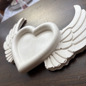 Szíves kerámia tál  - otthon & életmód - papír, írószer - pecsétek - szappan- és kerámiapecsét - Meska.hu