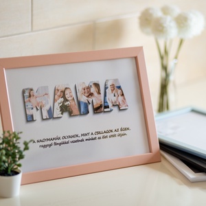 MAMA feliratú fotókollázs, általad küldött fényképekből - esküvő - emlék & ajándék - szülőköszöntő ajándék - Meska.hu