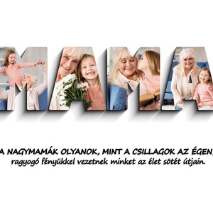 MAMA feliratú fotókollázs, általad küldött fényképekből - esküvő - emlék & ajándék - szülőköszöntő ajándék - Meska.hu