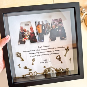APA fotókollázsos képkeret, általad küldött fotókból, Esküvő, Emlék & Ajándék, Szülőköszöntő ajándék, Fotó, grafika, rajz, illusztráció, MESKA