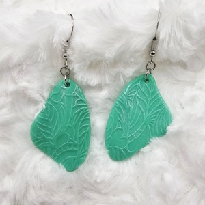 Menta, Ékszer, Fülbevaló, Lógó fülbevaló, Gyurma, Agyagozás, MESKA