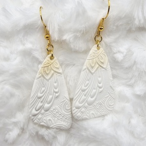 Fehér arany, Ékszer, Fülbevaló, Lógó fülbevaló, Gyurma, Agyagozás, MESKA