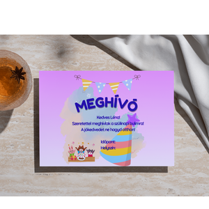 Meghívó szülinapi buliba! , Otthon & Életmód, Papír, írószer, Ajándékozás kellékei, Meghívó, Fotó, grafika, rajz, illusztráció, MESKA