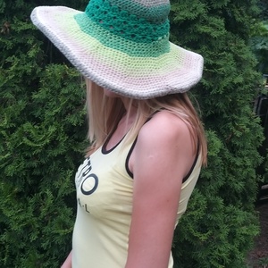 Nyári kalap - ruha & divat - sál, sapka, kendő - kalap - Meska.hu