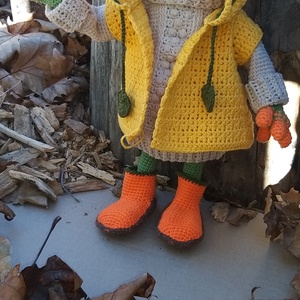 Horgolt őszi levelibéka, Játék & Sport, Plüssállat & Játékfigura, Béka, Horgolás, MESKA