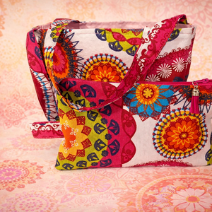 Mandalás vászontáska és neszeszer, Táska & Tok, Bevásárlás & Shopper táska, Kenyeres zsák, Varrás, MESKA