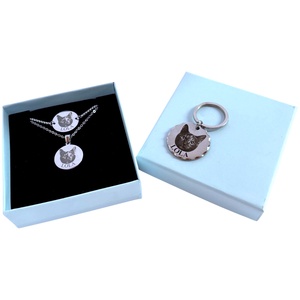 Cicás ajándékcsomag  Saját képes gravírozott Luna by You kollekció (karkötő + nyaklánc + kulcstartó) - ékszer - ékszerszett - Meska.hu