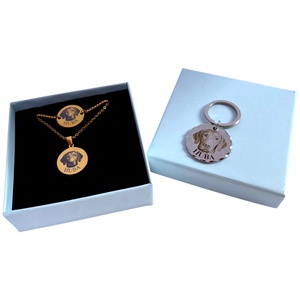 Kutyás ajándékcsomag  Saját képes gravírozott Luna by You kollekció (karkötő + nyaklánc + kulcstartó) - ékszer - ékszerszett - Meska.hu