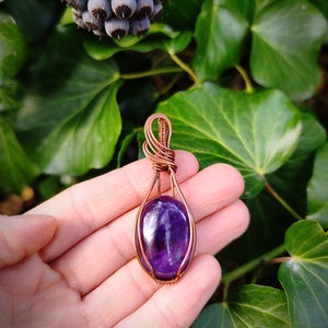 Ametiszt medál - ékszer - nyaklánc - medál - Meska.hu