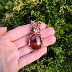 Macskaszem medál - ékszer - nyaklánc - medálos nyaklánc - Meska.hu