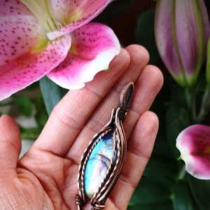 Labradorit medál - ékszer - nyaklánc - medálos nyaklánc - Meska.hu