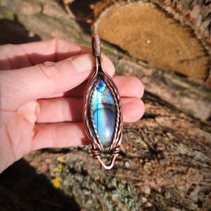 Labradorit medál - ékszer - nyaklánc - medálos nyaklánc - Meska.hu