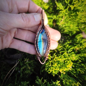 Labradorit medál - ékszer - nyaklánc - medálos nyaklánc - Meska.hu