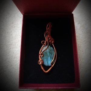 Labradorit medál - ékszer - nyaklánc - medálos nyaklánc - Meska.hu