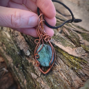 Labradorit medál - ékszer - nyaklánc - medálos nyaklánc - Meska.hu