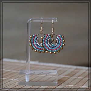 Boho fülbevaló - ékszer - fülbevaló - lógó fülbevaló - Meska.hu