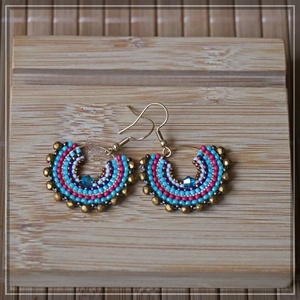 Boho fülbevaló - ékszer - fülbevaló - lógó fülbevaló - Meska.hu