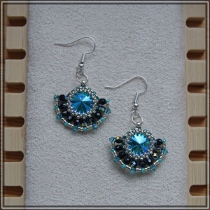 Swarovski fülbevaló - ékszer - fülbevaló - lógó fülbevaló - Meska.hu