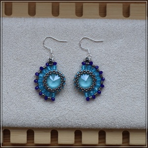 Swarovski holdacska fülbevaló - ékszer - fülbevaló - lógó fülbevaló - Meska.hu