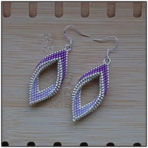 Purple leaf fülbevaló - Meska.hu