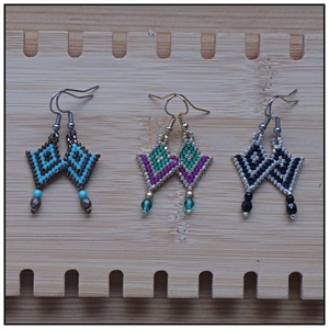 Írisz fülbevaló - Meska.hu