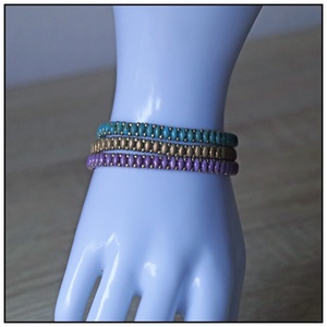 Szivárvány karkötő - ékszer - karkötő - gyöngyös karkötő - Meska.hu