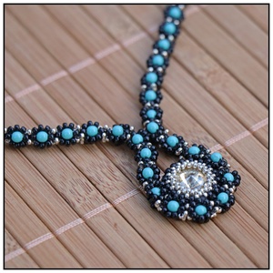 Afrodita-black nyaklánc - ékszer - nyaklánc - medál nélküli nyaklánc - Meska.hu