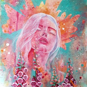 Toxic Positivity - művészet - festmény - festmény vegyes technika - Meska.hu