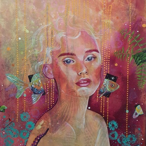 A felszín alatt - művészet - festmény - festmény vegyes technika - Meska.hu