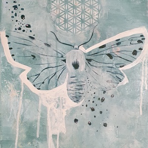 Teljesség felé - művészet - festmény - festmény vegyes technika - Meska.hu